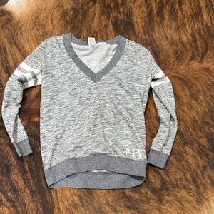 PINK brand Gray V-Neck Sweater